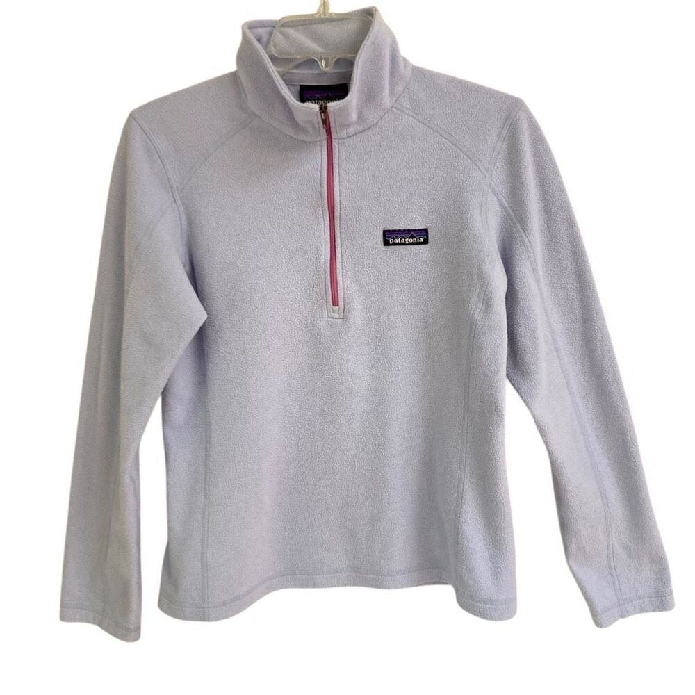 Patagonia Micro D 1/4‎ zip lavender fleece pullover sweatshirt women’s S